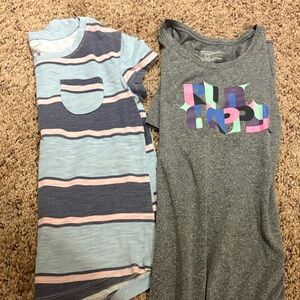 Brooks Kids Short Sleeve Tees - Blue and Gray